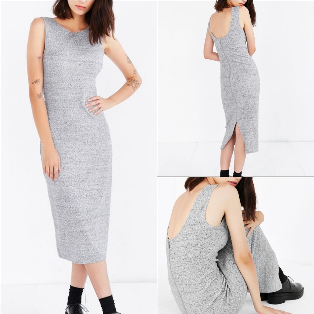 Cheap Monday Exist Ribbed Zip-Back Midi Dress S